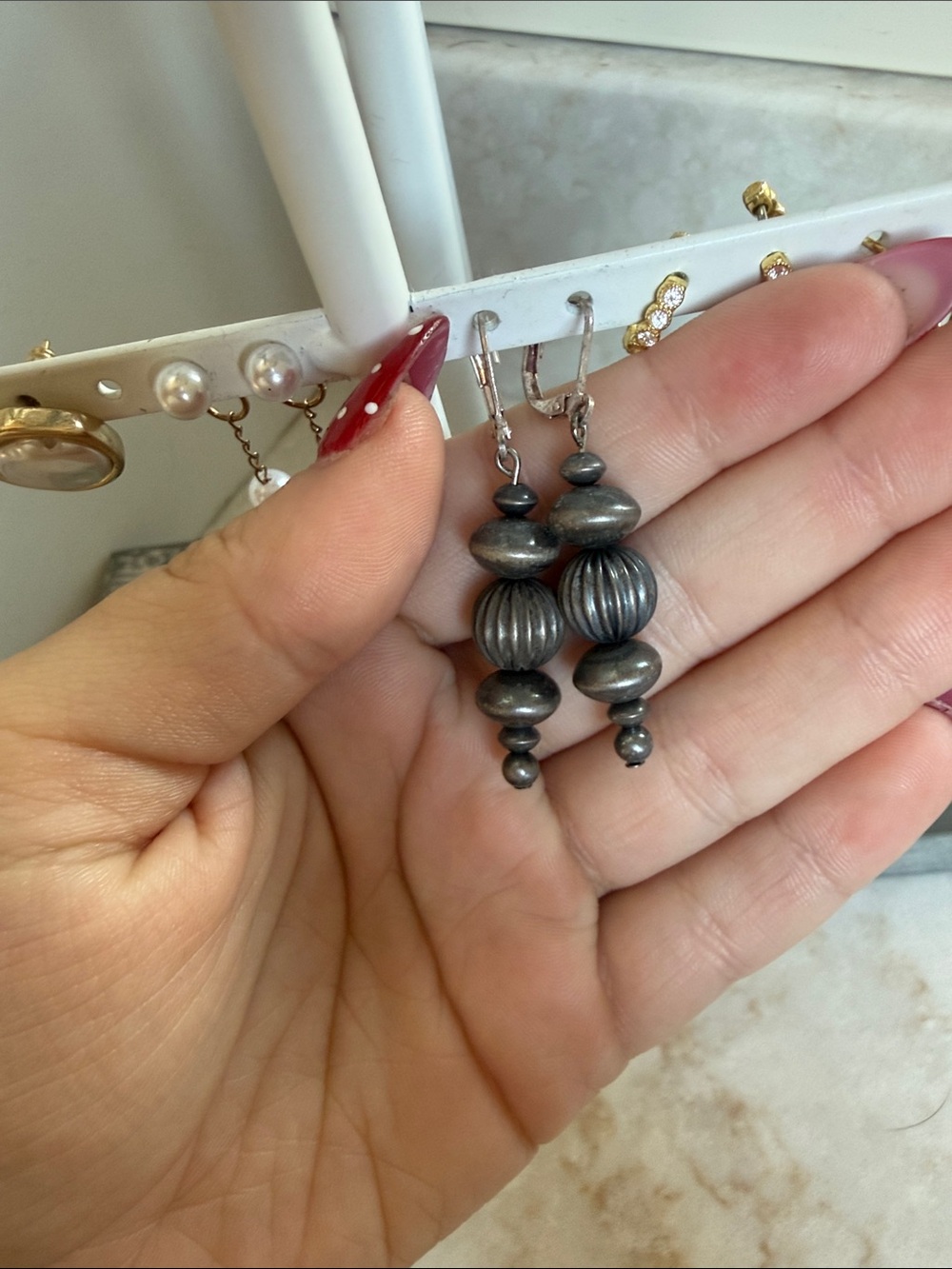 Handcrafted Navajo Pearl Earrings